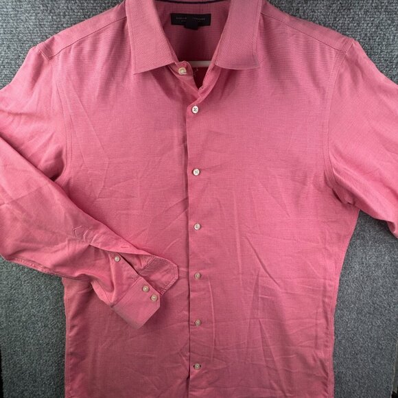Banana Republic Other - Banana Republic Button Up Shirt Red Non Iron Slim Fit 16 16.5 Large Long Sleeve